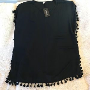 NWT - Black Swim Coverup/Tunic - Size L/XL